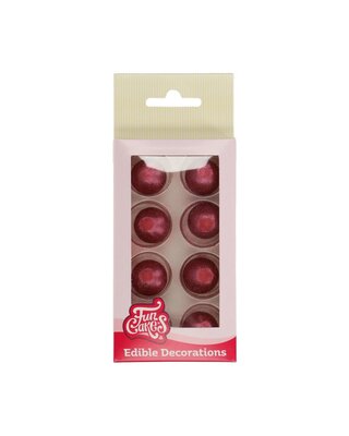 Funcakes FunCakes Pearl Choco Balls Ruby Set/8