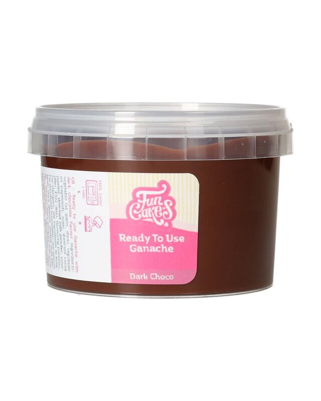 Funcakes FunCakes Ready To Use Ganache puur dark choco 260gr