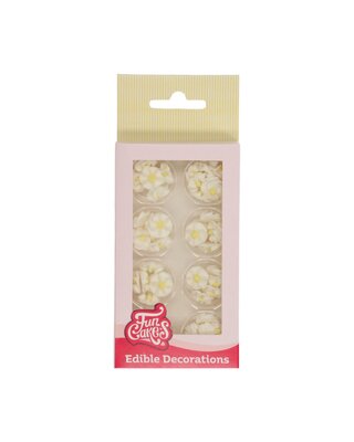 Funcakes FunCakes Suikerdecoratie Mini Bloemen Wit pk/56
