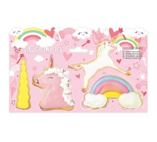 scrapcooking SCRAPCOOKING KOEKJES UITSTEKER SET EENHOORN / COOKIE CUTTER UNICORN SET/4