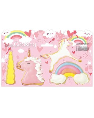 scrapcooking SCRAPCOOKING KOEKJES UITSTEKER SET EENHOORN / COOKIE CUTTER UNICORN SET/4