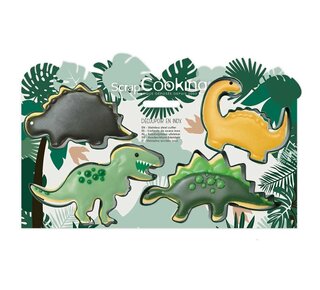 scrapcooking Scrapcooking koekjes uitstekers DINO set/4