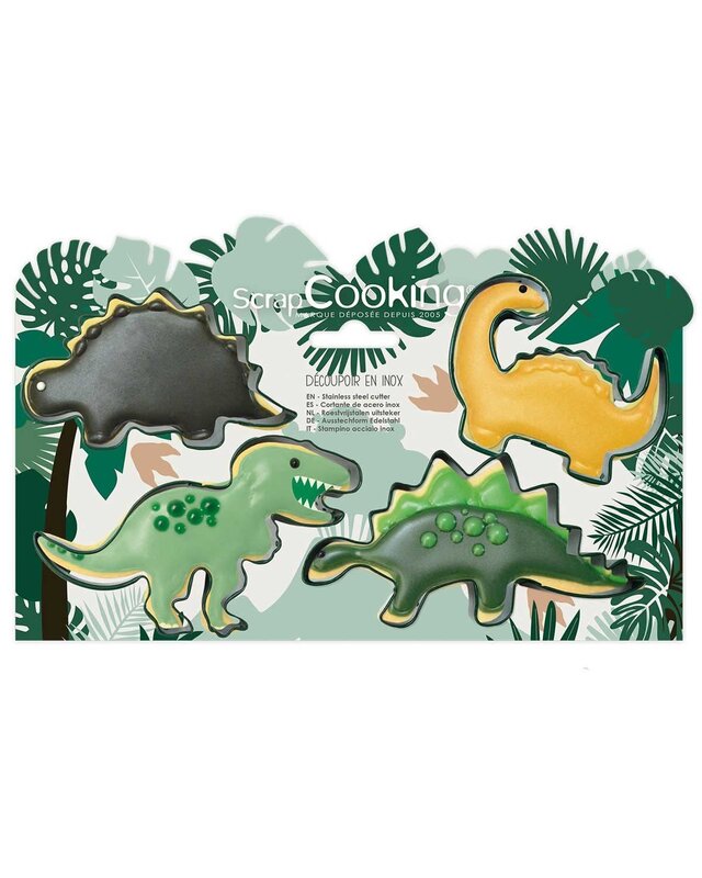 scrapcooking Scrapcooking koekjes uitstekers DINO set/4