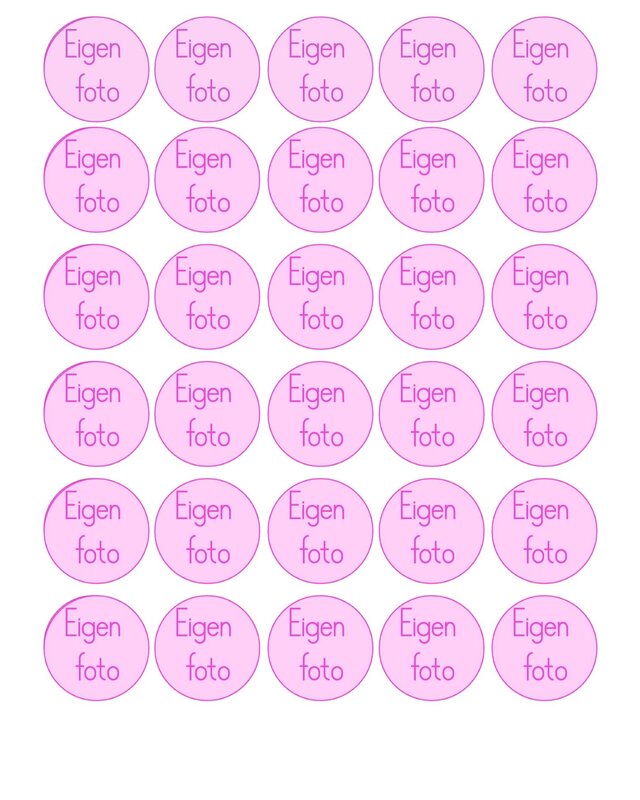 eetbare print cupcake 2cm 60st