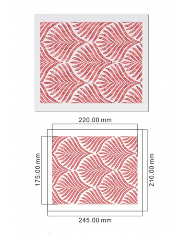 Taartdecoratief Taart stencil Varen 175 mm  x 210 mm