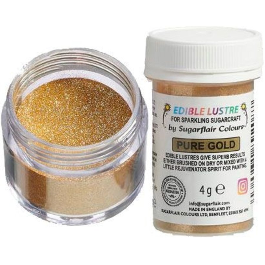 Sugarflair Edible Lustre Glitter Pure Gold, 4g-1