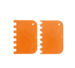 decora Gekamde en golvende spatels / scrapers set 2 stuks