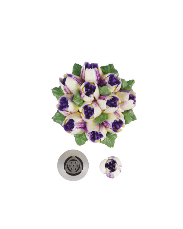 decora Decora botercrème spuitmond Tulp met 6 blaadjes #244