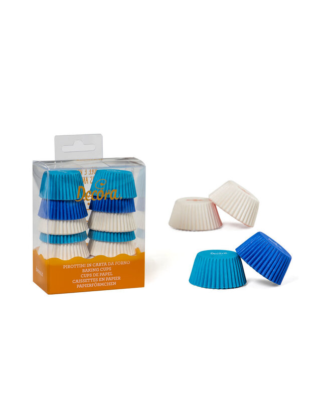decora mini baking cups blauw by Decora 200st