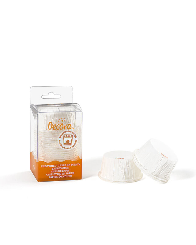 decora 25 witte ruffled  baking cups  55 X 35 mm