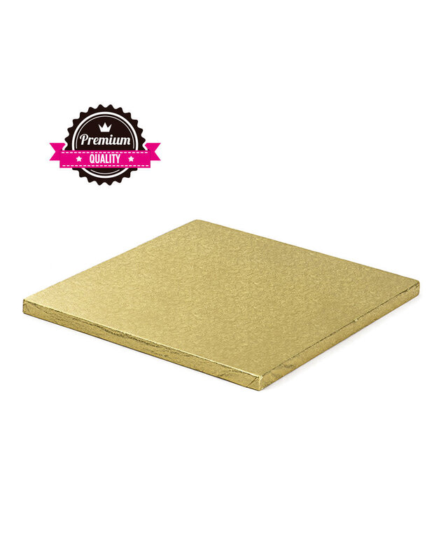 decora Decora drum vierkant  goud 20 cm