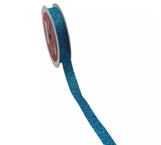 Taartlint Glitter Turquoise 15mm per meter