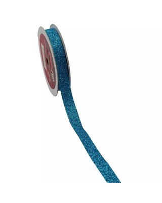 Taartlint Glitter Turquoise 15mm per meter