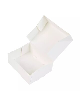 Taartdoos 12x9,5x4,5cm. Wit C1