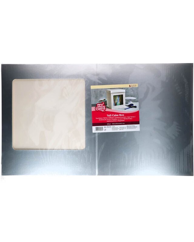 Funcakes FunCakes Tall Cake Box 30,4 x 30,4 x 34,5 cm - Zilver