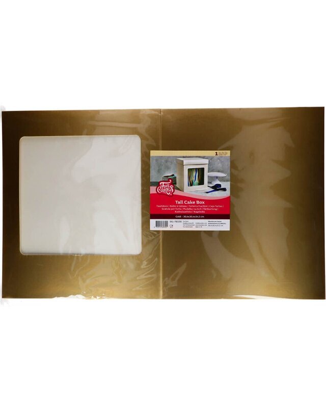 Funcakes FunCakes Tall Cake Box 30,4 x 30,4 x 34,5 cm - Goud