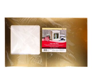 Funcakes FunCakes Tall Cake Box 26 x 26x 29,4 cm - goud