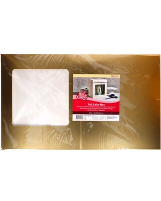 Funcakes FunCakes Tall Cake Box 26 x 26x 29,4 cm - goud