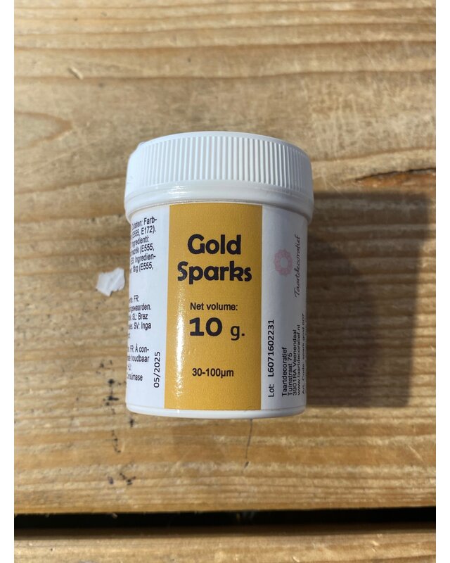 Taartdecoratief goud glitter sparkle dust 10gr