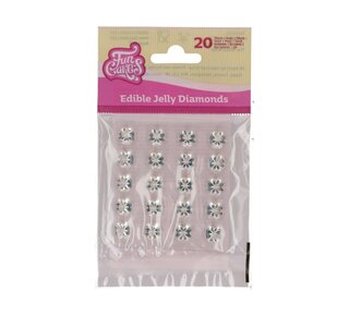 Funcakes FunCakes Eetbare Jelly Diamonds Clear pk/20