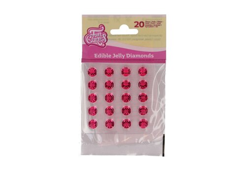 FunCakes Eetbare Jelly Diamonds Pink pk/20 
