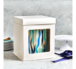 Funcakes FunCakes Tall Cake Box 30,4 x 30,4 x 34,5 cm - Wit