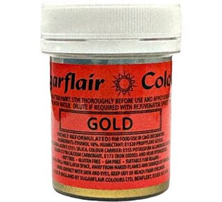 sugarflair Sugarflair Eetbare Glitter Verf Goud 35g