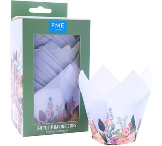 PME PME Muffinvormpjes Tulp Boeket bloemen Pk/24