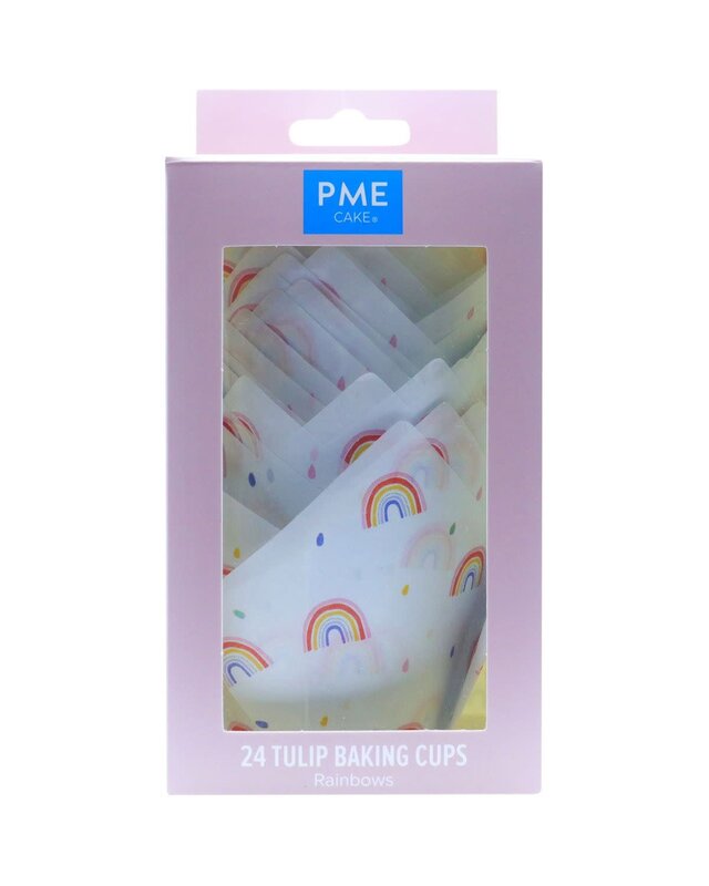 PME PME Muffin vormpjes Tulp Regenboog Pk/24