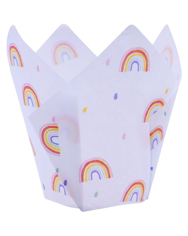 PME PME Muffin vormpjes Tulp Regenboog Pk/24