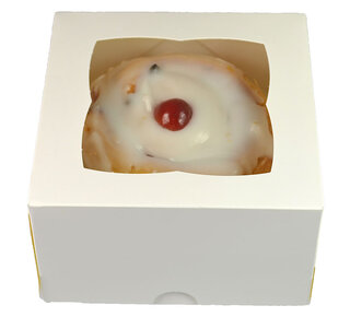 Bento cake taartdoos met venster 12.5x12.5x7,5 cm C1