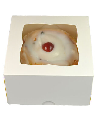 Bento cake taartdoos met venster 12.5x12.5x7,5 cm C1