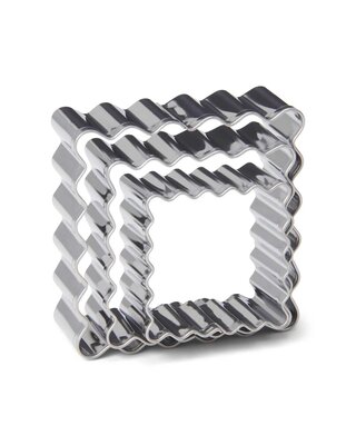 Patisse Patisse Set Uitsteekvormen RVS Vierkant Set/3