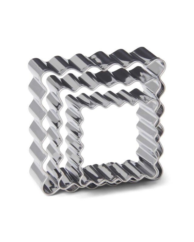Patisse Patisse Set Uitsteekvormen RVS Vierkant Set/3