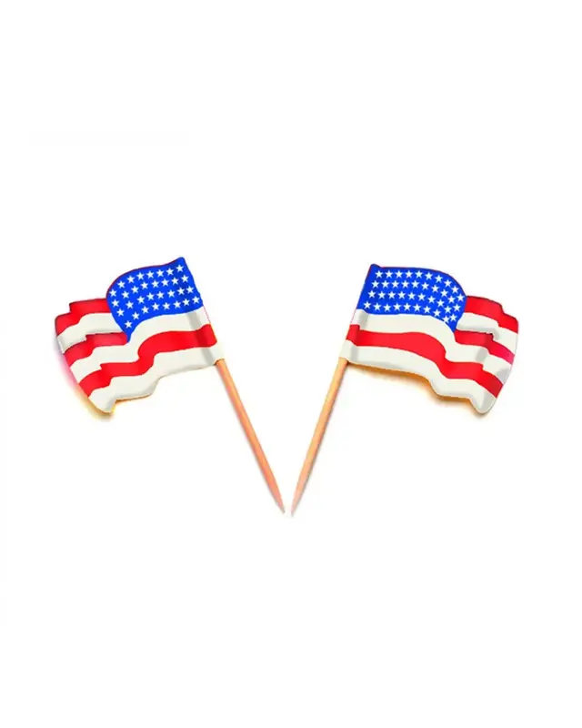 Vlaggetjes USA 40 stuks