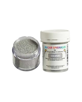 sugarflair Sugarflair Sugar Sprinkles Zilver - 40g