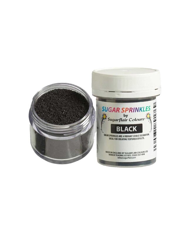 sugarflair Sugarflair Sugar Sprinkles Zwart - 40g
