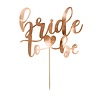 PartyDeco Cake Topper Bride To Be - Rose Goud