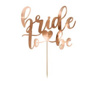 party deco PartyDeco Cake Topper Bride To Be - Rose Goud