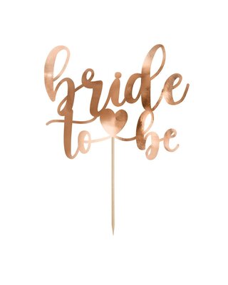 party deco PartyDeco Cake Topper Bride To Be - Rose Goud