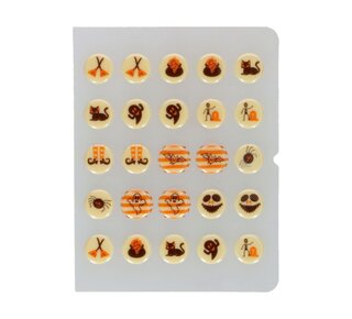 Funcakes Chocolade Decoraties Halloween Ø2cm Set/25 ( Funcakes )