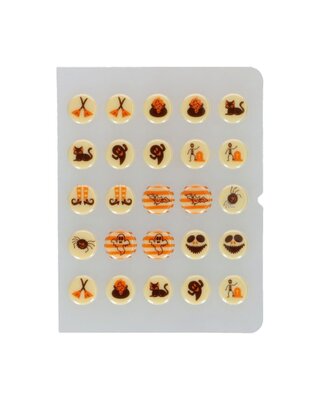 Funcakes Chocolade Decoraties Halloween Ø2cm Set/25 ( Funcakes )