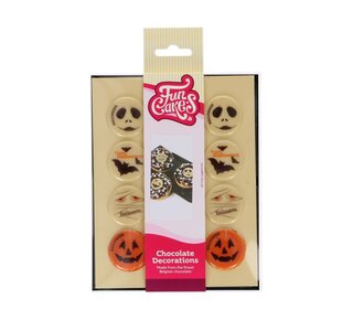 Funcakes FunCakes Chocolade Decoraties Halloween Ø3,8cm Set/12