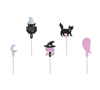 party deco PartyDeco Cupcake Toppers Halloween pk/6