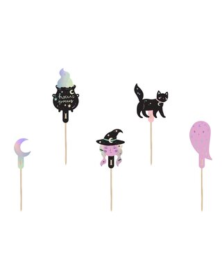 party deco PartyDeco Cupcake Toppers Halloween pk/6