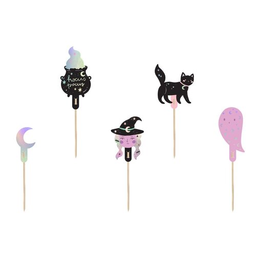 PartyDeco Cupcake Toppers Halloween pk/6 