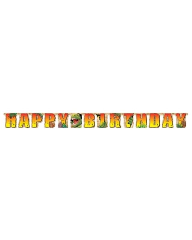 Haza Letterslinger dino blast ’Happy birthday’ % (220cm)