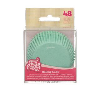Funcakes FunCakes Cupcakevormpjes Mintgroen pk/48