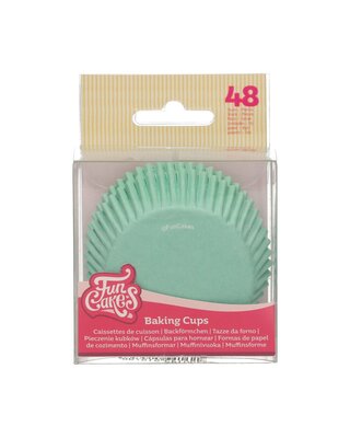 Funcakes FunCakes Cupcakevormpjes Mintgroen pk/48