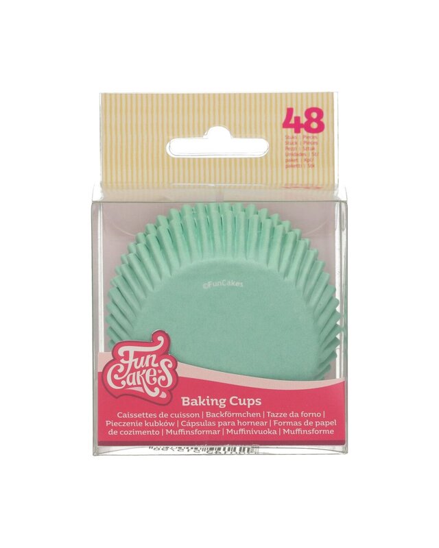 Funcakes FunCakes Cupcakevormpjes Mintgroen pk/48